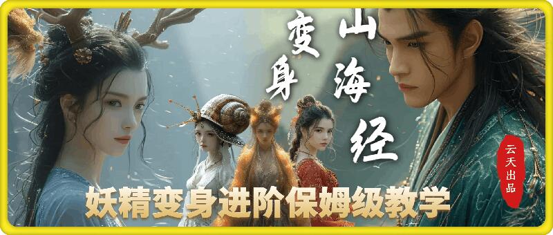 云天AI山海经变身视频教程，妖精变身进阶保姆级教学-搞钱利器