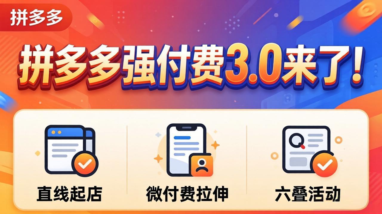 拼多多强付费3.0来了(更新4月-搞钱利器