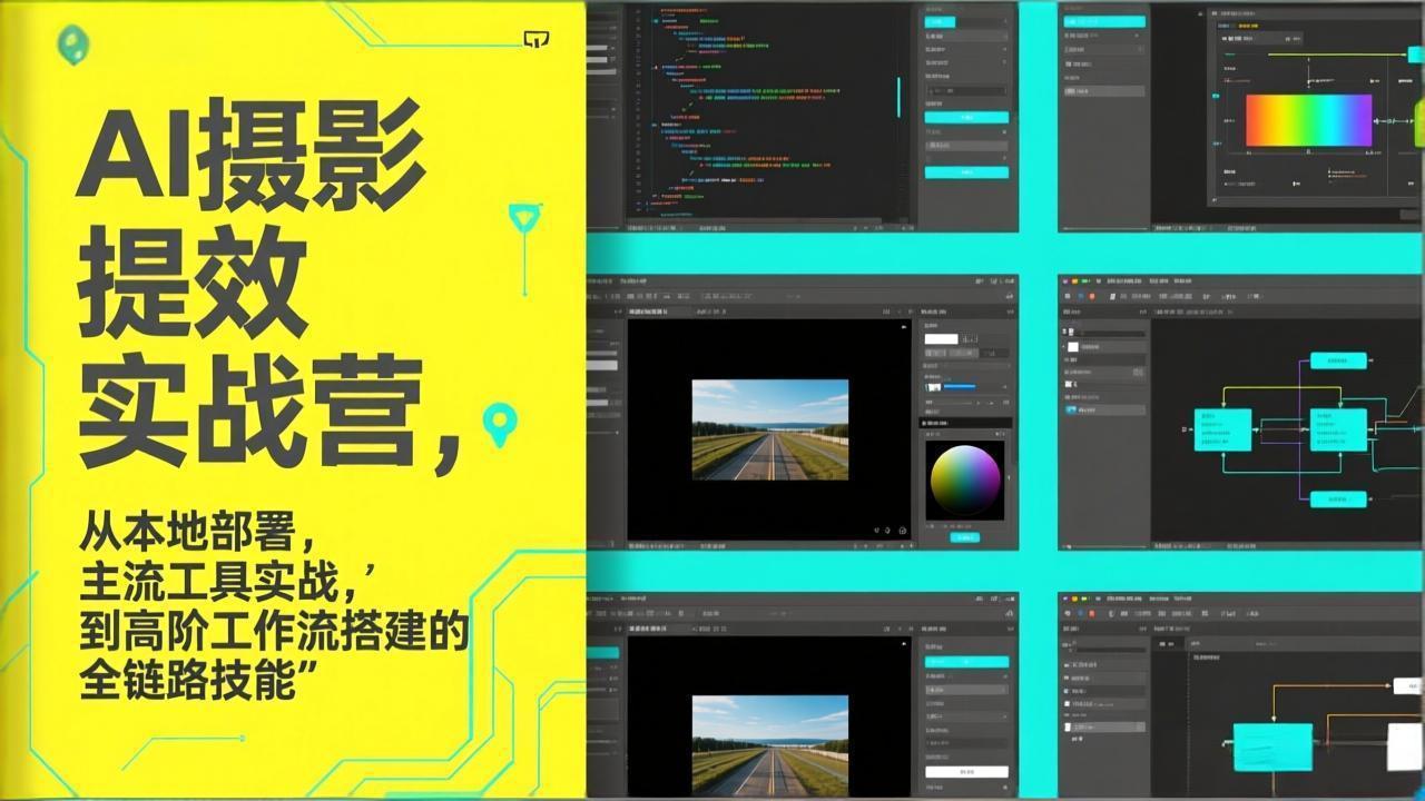 AI+摄影提效实战营，从本地部署，主流工具实战，到高阶工作流搭建的全链路技能-搞钱利器