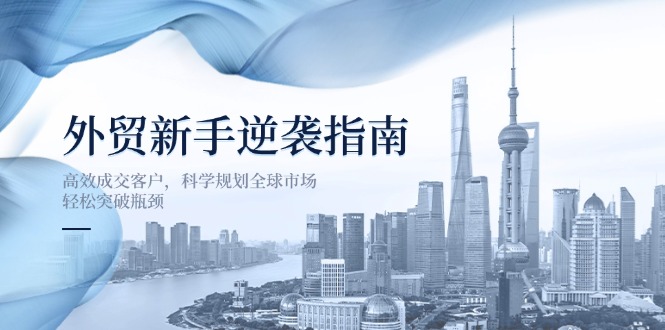 外贸新手逆袭指南：高效成交客户，科学规划全球市场，轻松突破瓶颈-搞钱利器