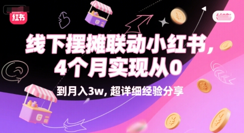 线下摆摊联动小红书，4 个月实现从 0 到月入3w，超详细经验分享-搞钱利器