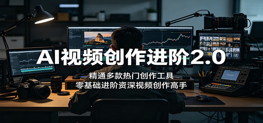 AI视频创作进阶2.0：精通多款热门创作工具，零基础进阶资深视频创作高手-搞钱利器