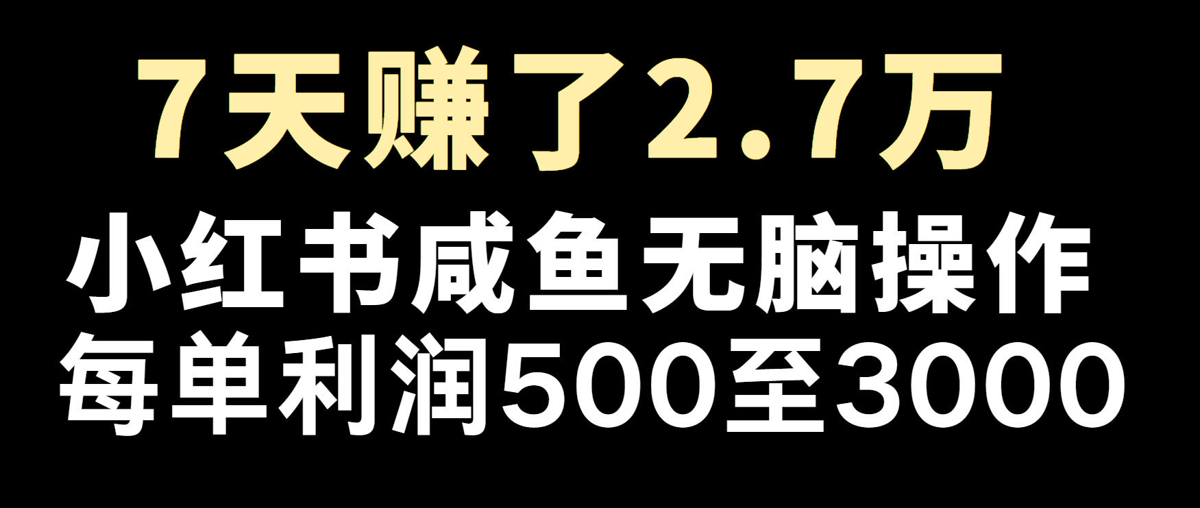 冷门暴利，超级简单的项目0成本玩法，每单在500至4000的利润-搞钱利器