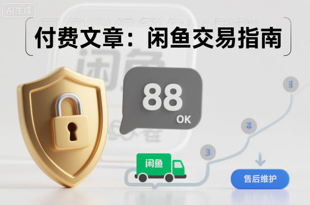 付费文章:闲鱼交易指南,怎么才能降低被坑被马扁的概率-搞钱利器