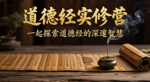 道德经实修营，一起探索道德经的深邃智慧-搞钱利器