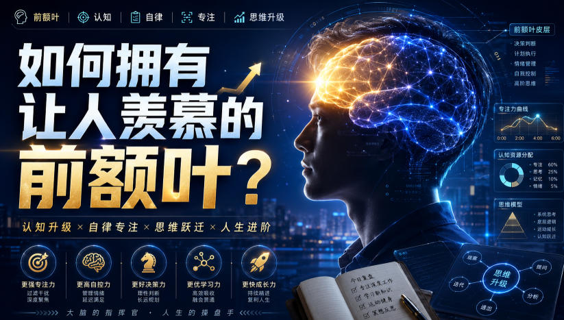 付费文：如何拥有让人羡慕的前额叶？-搞钱利器