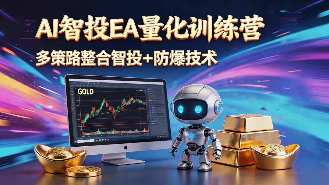 AI智投EA量化运营技术，自动化黄金操盘技术，小白也可以轻松上手日入1000+-搞钱利器
