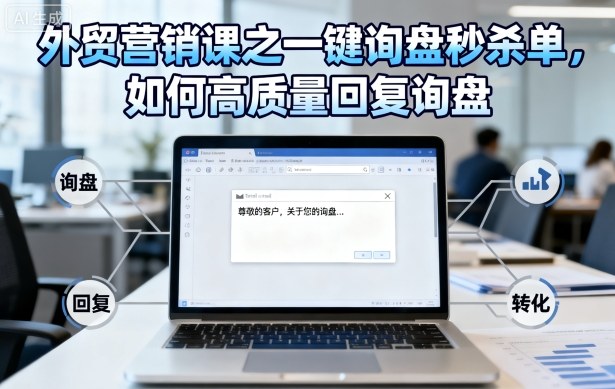 外贸营销课之一键询盘秒杀单，如何高质量回复询盘-搞钱利器