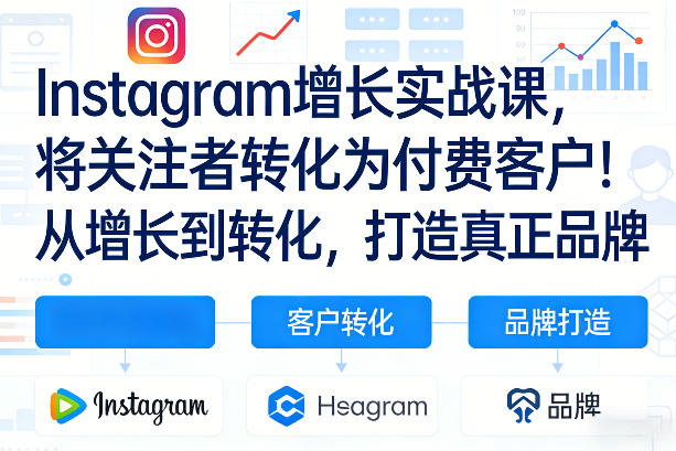 Instagram增长实战课，将关注者转化为付费客户！从增长到转化，打造真正品牌(双语字幕)-搞钱利器