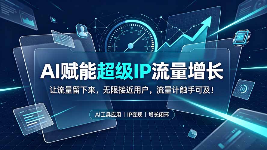 AI赋能超级IP流量增长:让流量留下来,无限接近用户,流量计触手可及!-搞钱利器