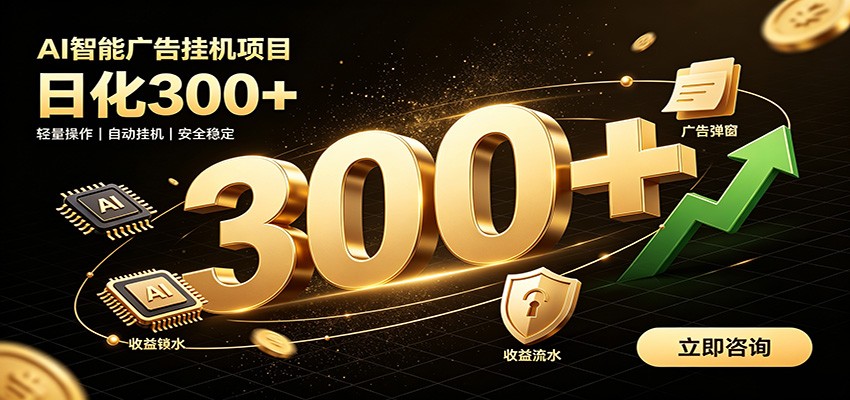 捡钱方法教学，AI广告全新玩法，月入过万无压力，适合各类人群兼职创业-搞钱利器