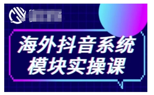 海外抖音Tiktok系统模块实操课，TK短视频带货，TK直播带货，TK小店端实操等-搞钱利器
