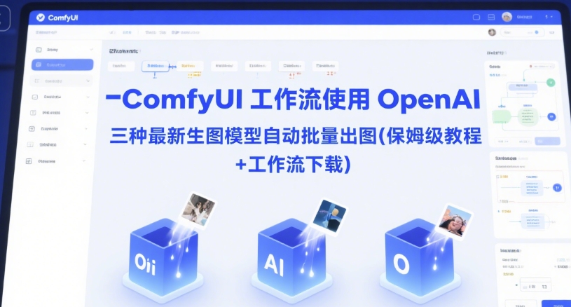 ComfyUI 工作流使用 OpenAI 三种最新生图模型自动批量出图(保姆级教程+工作流下载)-搞钱利器