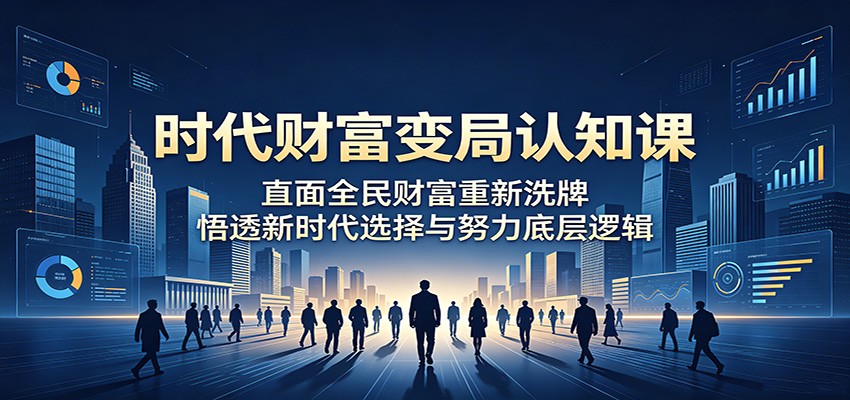 时代财富变局认知课：直面全民财富重新洗牌，悟透新时代选择与努力底层逻辑-搞钱利器