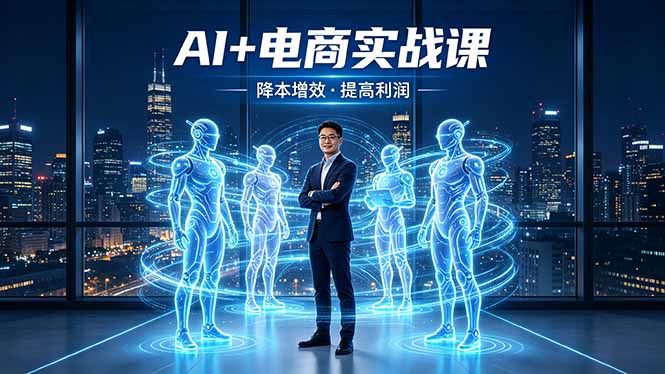 AI+电商实战课，1人+N个AI 智能体，把SOP变AI员工，实现降本增效提高利润-搞钱利器