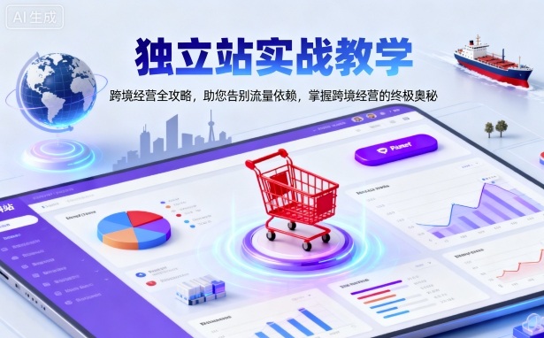 独立站实战教学，跨境经营全攻略，助您告别流量依赖，掌握跨境经营的终极奥-搞钱利器