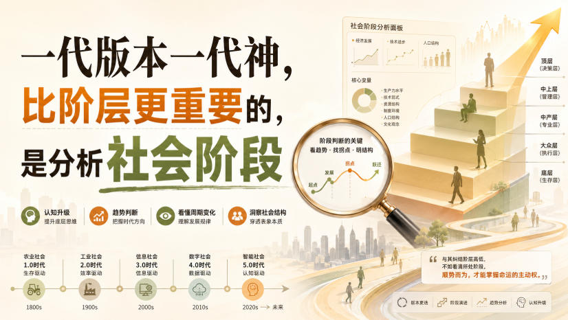 付费文章：一代版本一代神，比阶层更重要的，是分析社会阶段-搞钱利器