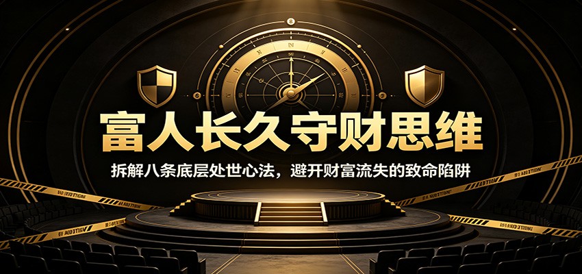 富人长久守财思维：拆解八条底层处世心法，避开财富流失的致命陷阱-搞钱利器