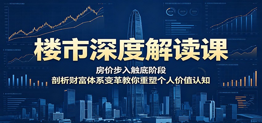 楼市深度解读课：房价步入触底阶段，剖析财富体系变革教你重塑个人价值认知-搞钱利器