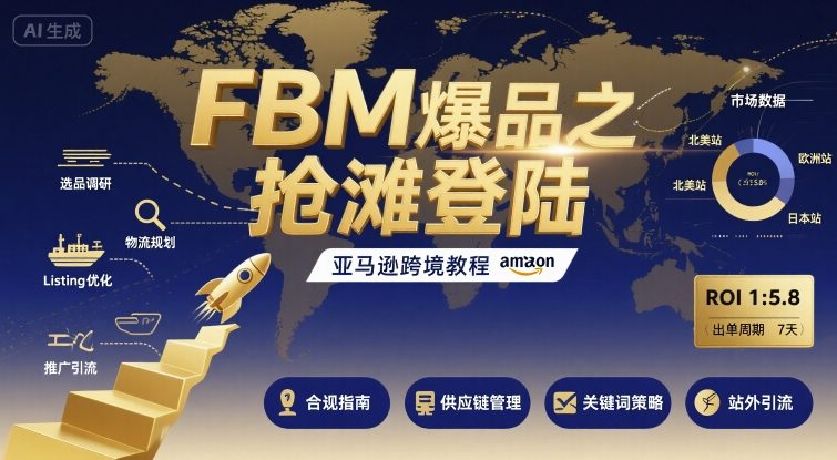 FBM爆品之抢滩登陆-亚马逊跨境教程-搞钱利器