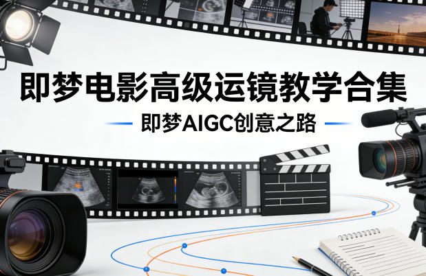 即梦电影高级运镜教学合集，即梦AIGC创意之路-搞钱利器