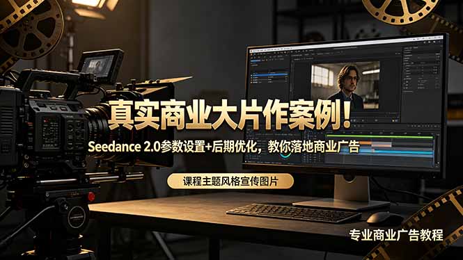 真实商业大片作案例！Seedance 2.0参数设置+后期优化，教你落地商业广告-搞钱利器