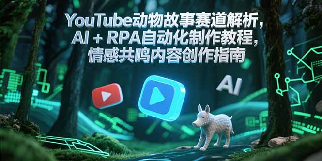 YouTube动物故事赛道解析，AI+RPA自动化制作教程，情感共鸣内容创作指南-搞钱利器