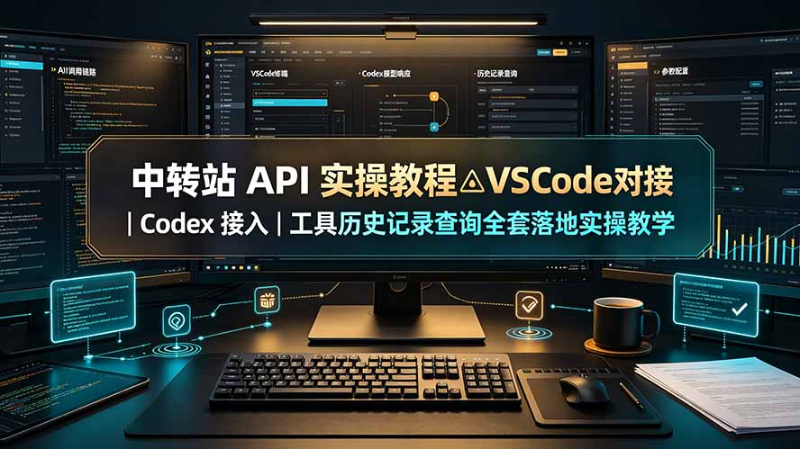 中转站 API 实操教程△VSCode 对接｜Codex 接入｜工具历史记录查询全套落地实操教学-搞钱利器