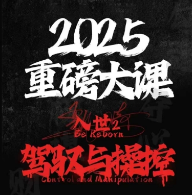 2025重磅大课，入世2，驾驭与控制-搞钱利器