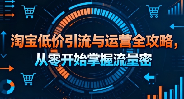 淘宝低价引流与运营全攻略，从零开始掌握流量密码-搞钱利器