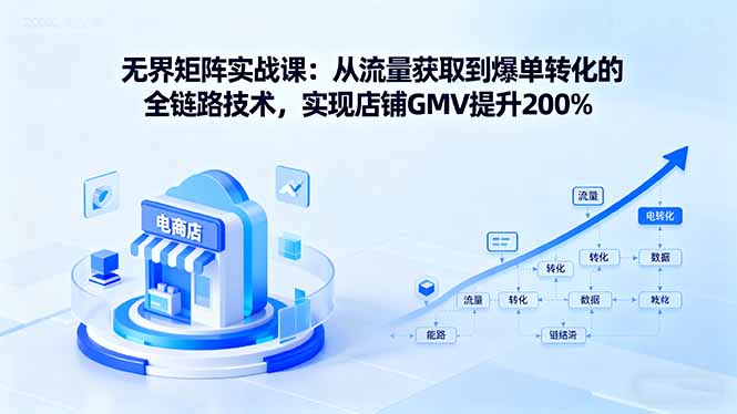 无界矩阵实战课：从流量获取到爆单转化的全链路技术，实现店铺GMV提升200%-搞钱利器