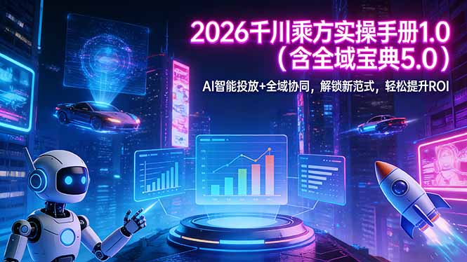 2026 千川乘方实操手册 1.0(含全域宝典 5.0-搞钱利器