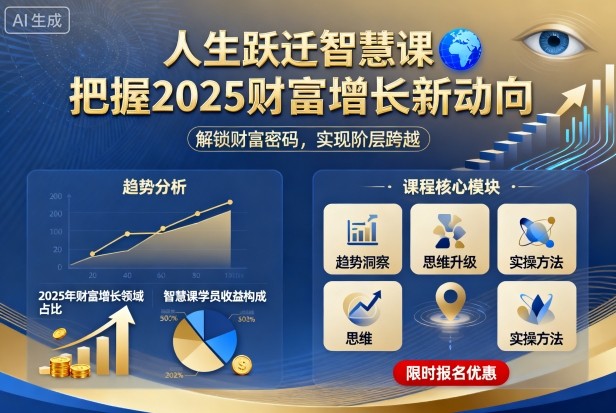 人生跃迁智慧课，把据2025财富增长新动向-搞钱利器