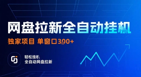 网盘拉新全自动挂G，独家项目，全自动运行完成拉新做任务，单窗口3张+【揭秘】-搞钱利器