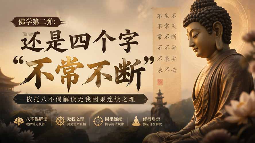 付费文章：佛学第二弹：还是四个字“不常不断”依托八不偈解读无我因果连续之理-搞钱利器
