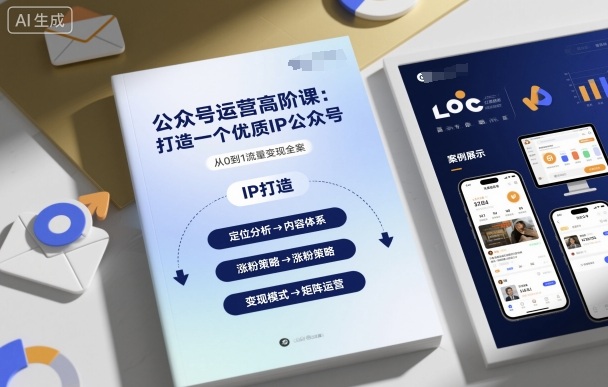 公众号运营高阶课，打造一个优质IP公众号-搞钱利器