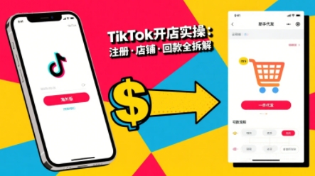 TikTok从开店到投流的进阶课，从基础实操到高阶技巧一网打尽-搞钱利器