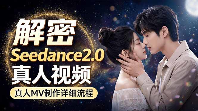 Seedance 2.0电影级真人 MV全流程拆解：提示词、运镜、粒子特效，手把手实操-搞钱利器