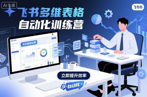 飞书多维表格自动化训练营，手把手教你告别重复处理，用多维表格开启高效办公新模式-搞钱利器