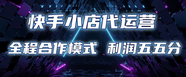 快手小店代运营 限时托管计划 合作模式 利润五五分成【揭秘】-搞钱利器
