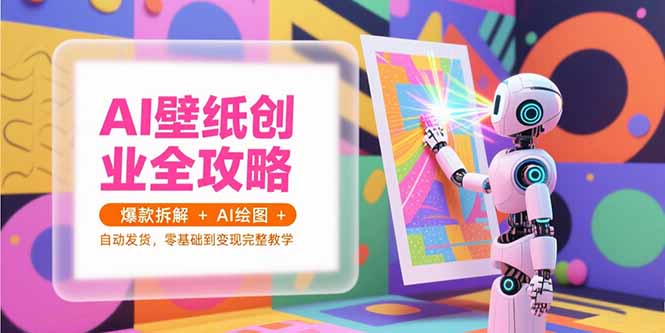 AI壁纸创业全攻略，爆款拆解+AI绘图+自动发货，零基础到变现完整教学-搞钱利器