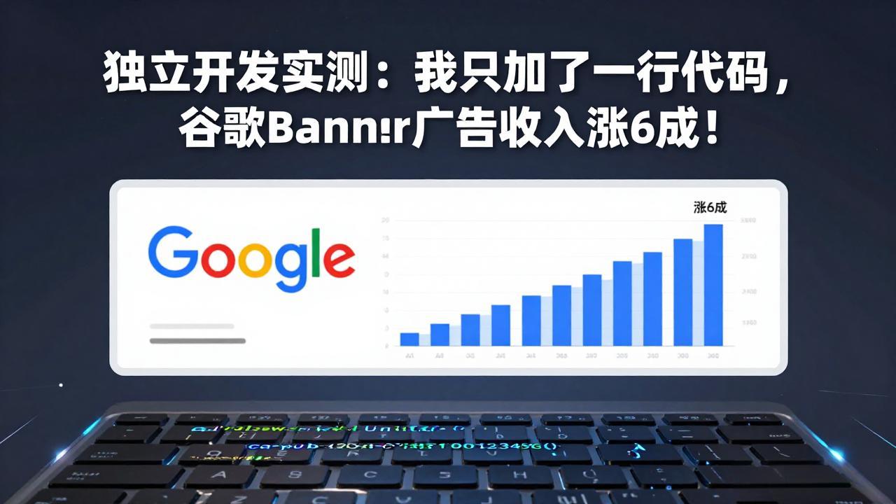 付费文章：独立开发实测：我只加了一行代码，谷歌Banner广告收入涨6成！-搞钱利器