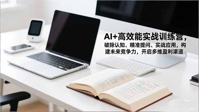 AI+高效能实战训练营，破除认知、精准提问、实战应用，构建未来竞争力，开启多维盈利渠道-搞钱利器