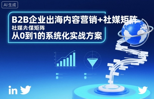 B2B企业出海内容营销+社媒矩阵，从0到1的系统化实战方案-搞钱利器