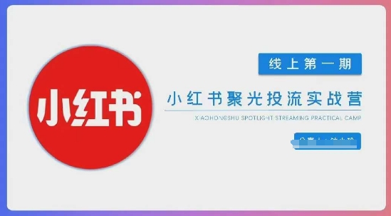 小红书聚光陪跑第一期，教你从0到1玩转小红书聚光投流，搭建小红书付费投流团队，更快的见到效果-搞钱利器