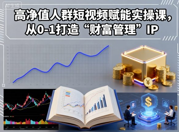 高净值人群短视频赋能实操课，从0-1打造“财富管理”IP-搞钱利器
