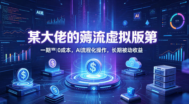 某大佬的薅流虚拟版第一期丨0成本，AI流程化操作，长期被动收益-搞钱利器