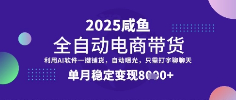 全网首发【闲鱼全自动电商带货】三年磨一剑，一朝露锋芒，单月稳定变现8k+【揭秘】-搞钱利器