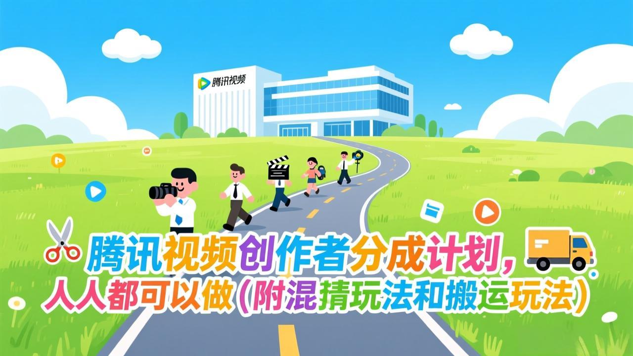 腾讯视频创作者分成计划，人人都可以做(附混剪玩法和搬运玩法-搞钱利器