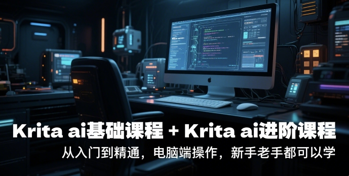 krita ai基础课程+Krita ai进阶课程，从入门到精通，电脑端操作，新手老手都可以学-搞钱利器